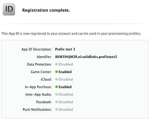 Provisioning portal accepted me using Dropbox&rsquo; prefix