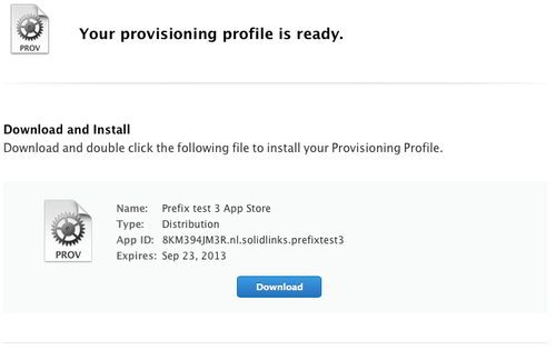App Store certificate for my app with Dropbox&rsquo; prefix